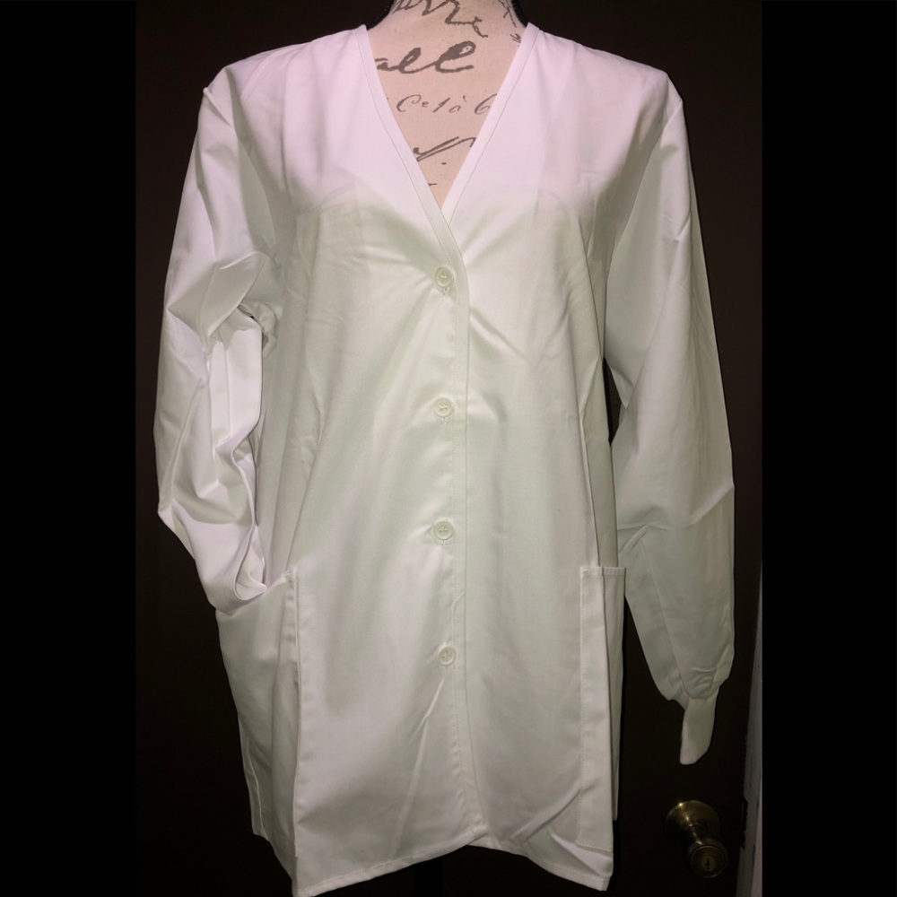 Nurses Scrub Jacket White Small